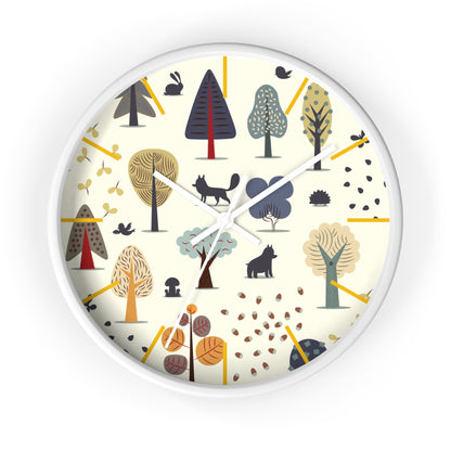 Woodland Creatures Wall Clock - Enchanting Forest Time