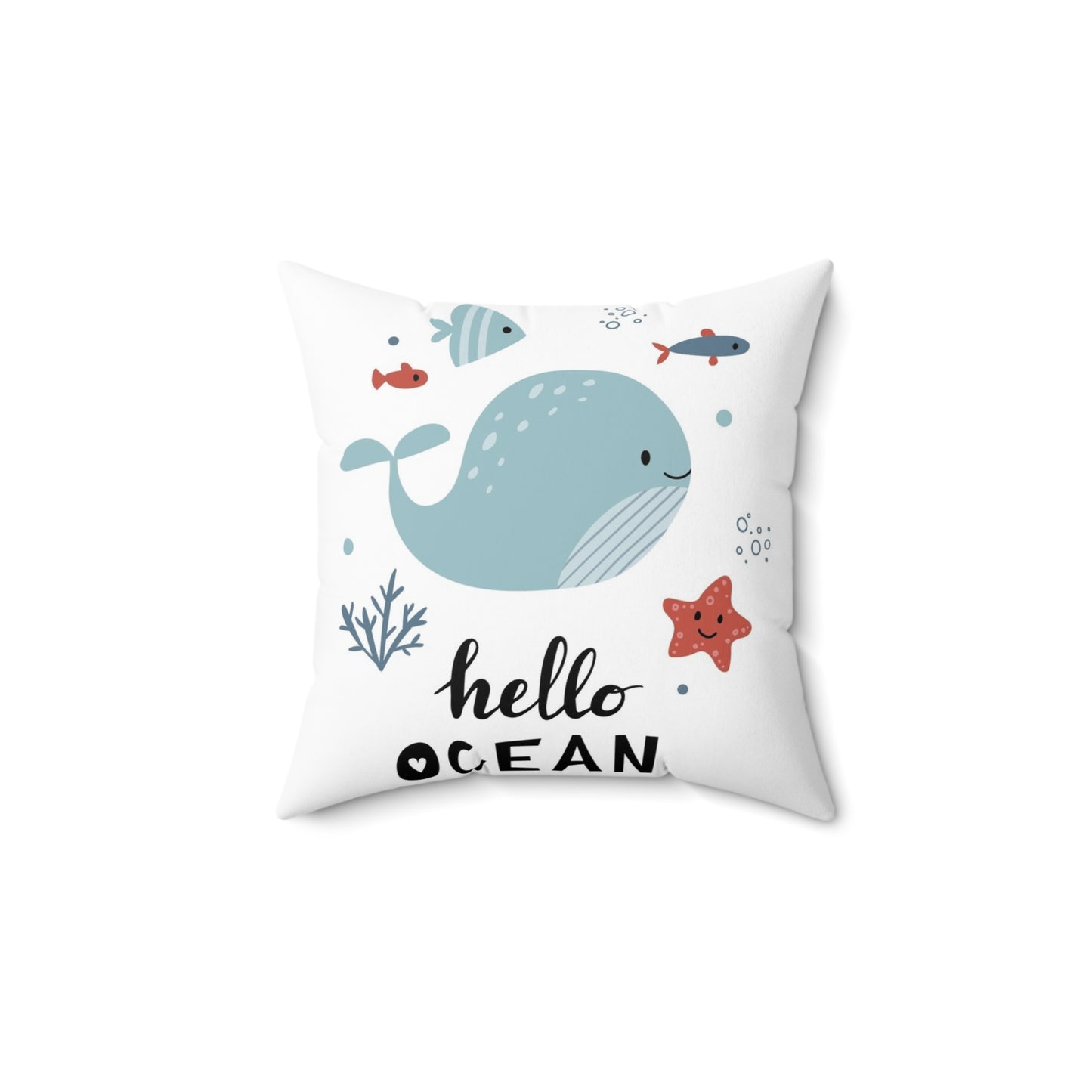 Hello Ocean Pillow - Adorable Underwater Decor