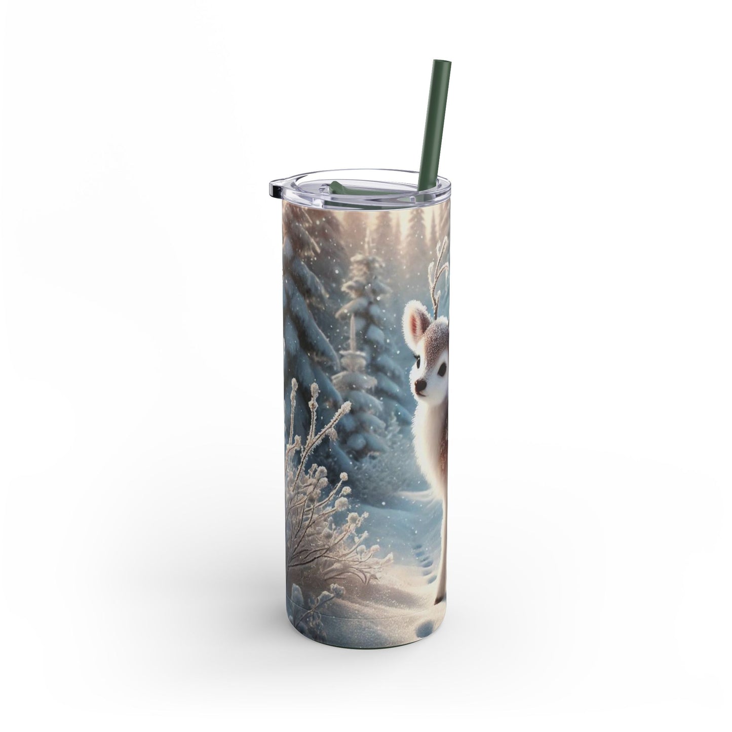 Winter Tale Deer Design Tumbler 20oz