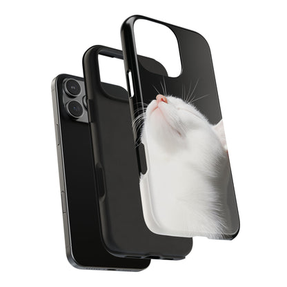 Cute White Cat Tough Phone Cases