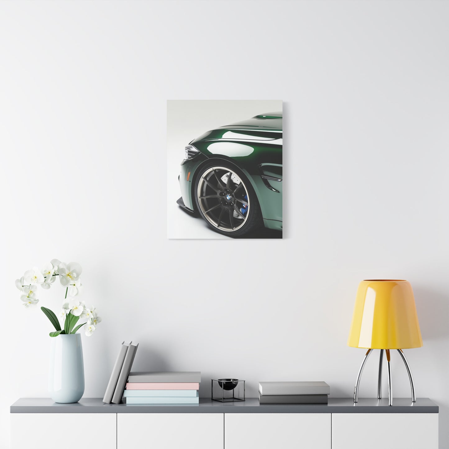 Emerald Velocity - Green Sports Car Canvas Art