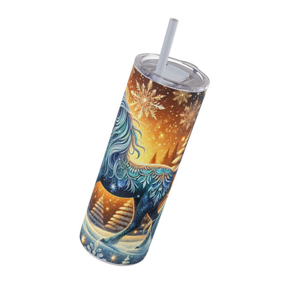 Enchanted Winter Horse Tumbler 20 oz – Elegance in Every Sip