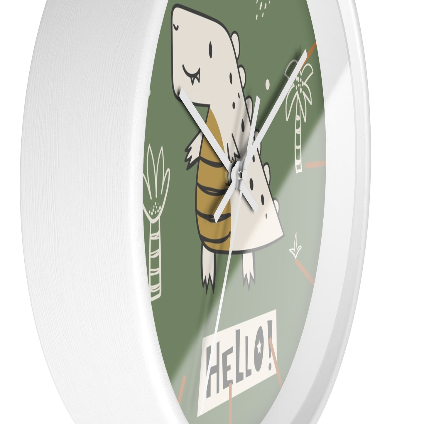 Dino Hello Wall Clock - Roar into Fun Time