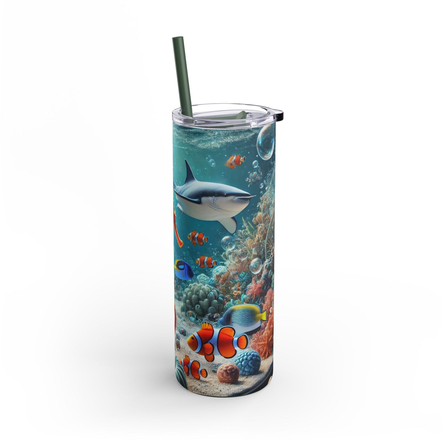 Marine Bliss: Seahorse & Ocean Life 20oz Skinny Tumbler