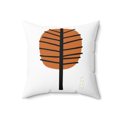 Minimalist Autumn Tree Spun Polyester Square Pillow