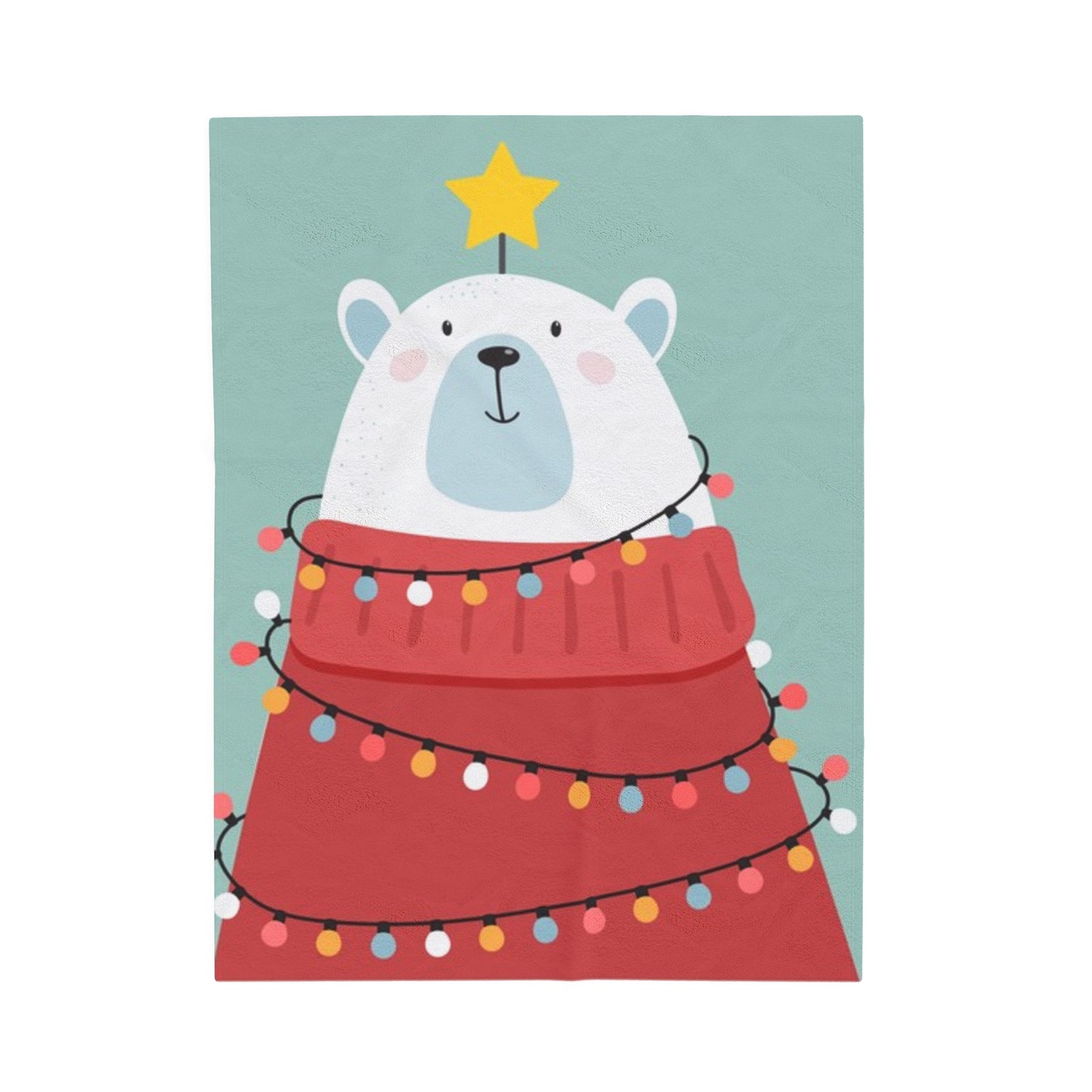 Festive Bear Tree Blanket - Cozy Holiday Delight