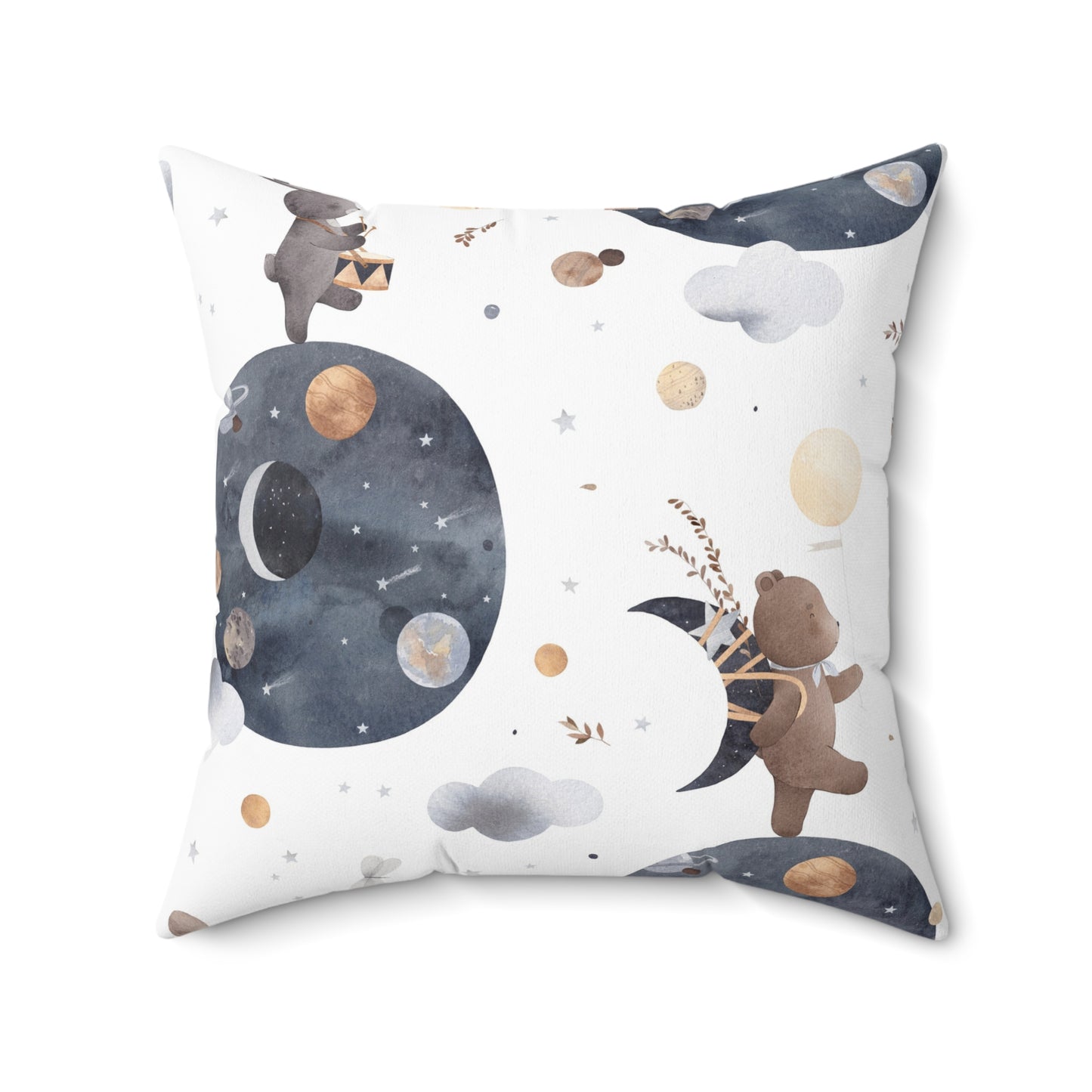 Moon Dream Bear Pillow - Celestial Kids Room Decor