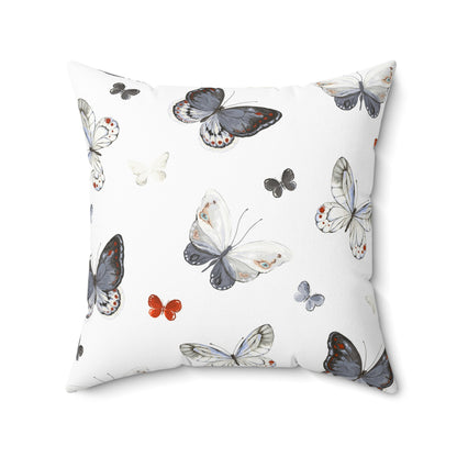 Butterfly Garden Pillow - Elegant Nature Decor