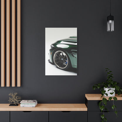 Emerald Velocity - Green Sports Car Canvas Art