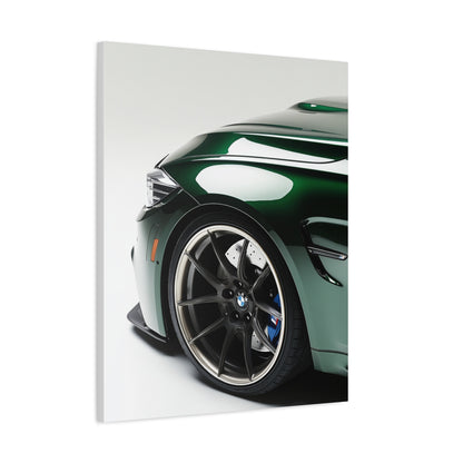 Emerald Velocity - Green Sports Car Canvas Art