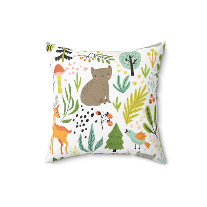 Whimsical Garden Pillow - Colorful Kids Room Decor