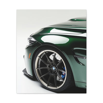 Emerald Velocity - Green Sports Car Canvas Art