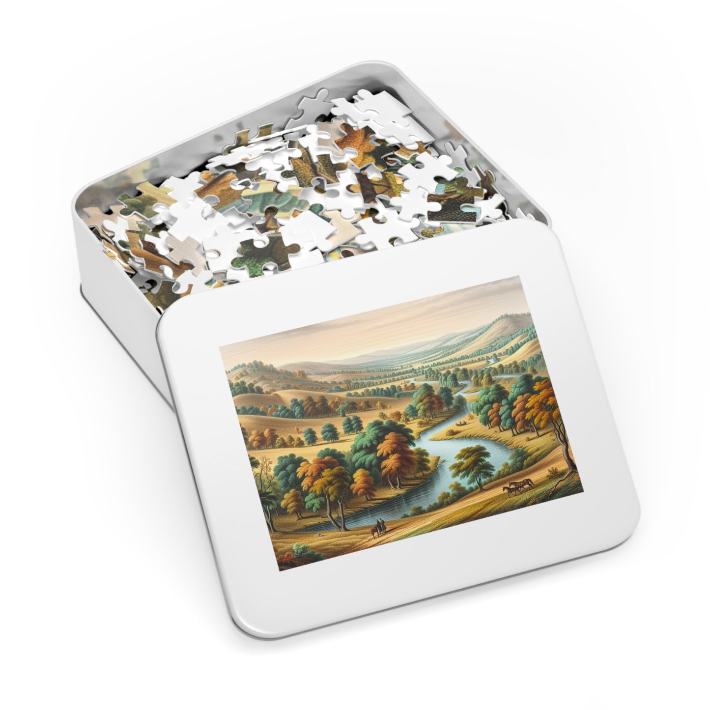 Jigsaw Puzzle with Tin