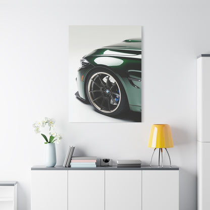 Emerald Velocity - Green Sports Car Canvas Art