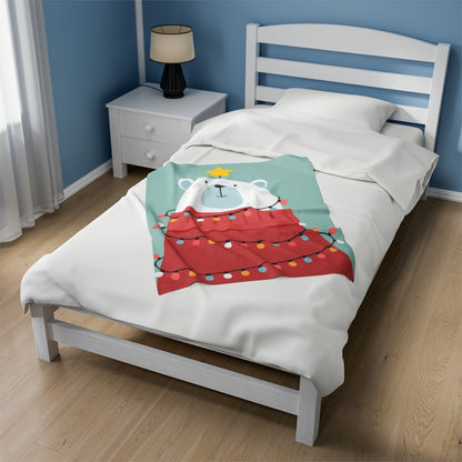 Festive Bear Tree Blanket - Cozy Holiday Delight