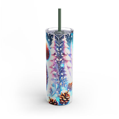 Frosty Squirrel Tumbler – Whimsical Winter Companion  Maars Maker Skinny Matte Tumbler, 20oz