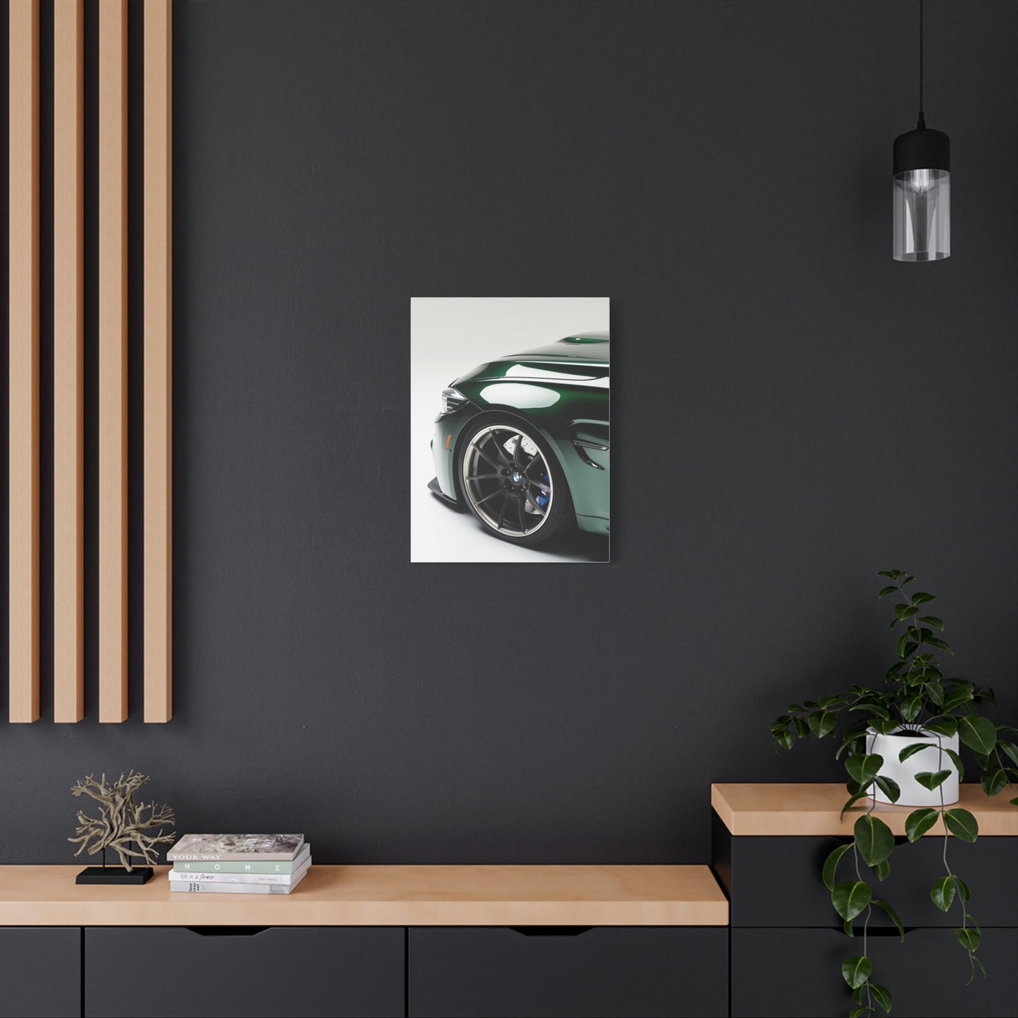 Emerald Velocity - Green Sports Car Canvas Art