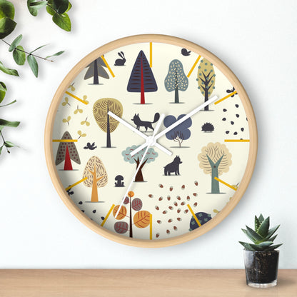 Woodland Creatures Wall Clock - Enchanting Forest Time