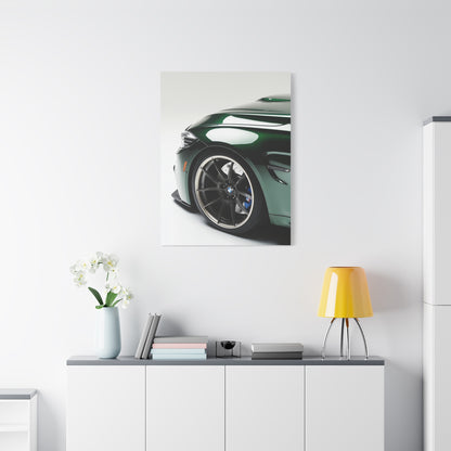 Emerald Velocity - Green Sports Car Canvas Art