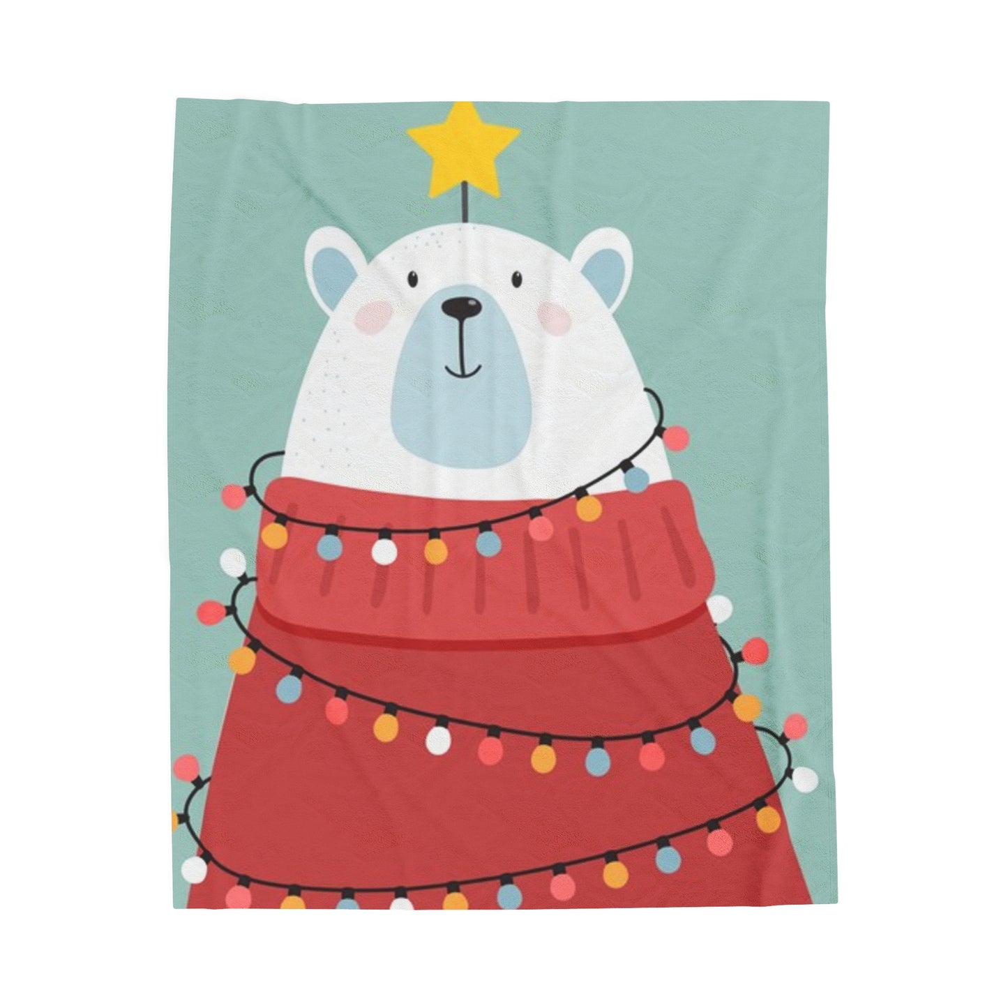 Festive Bear Tree Blanket - Cozy Holiday Delight