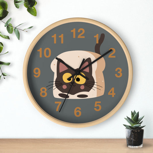 Toasty Cat Wall Clock - Quirky Time for Cat Lovers