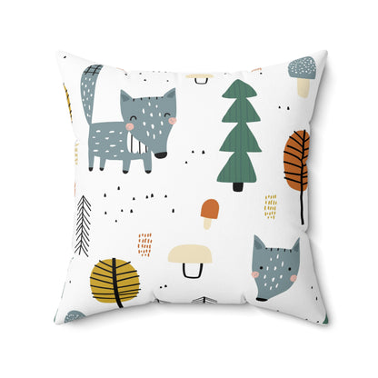 Minimalist Autumn Tree Spun Polyester Square Pillow