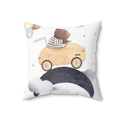 Space Adventure Bear Pillow - Dreamy Kids Decor