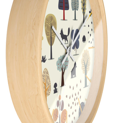 Woodland Creatures Wall Clock - Enchanting Forest Time