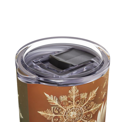 Golden Christmas Elegance Tumbler - 20oz Festive Charm