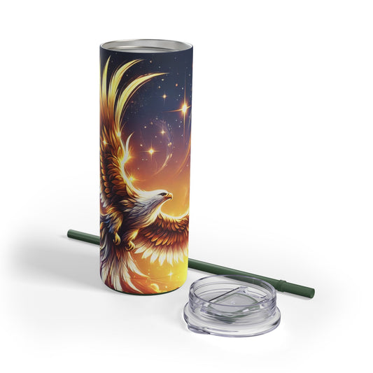 Golden Dawn Eagle Tumbler – A Symbol of Strength and Grace 20 oz