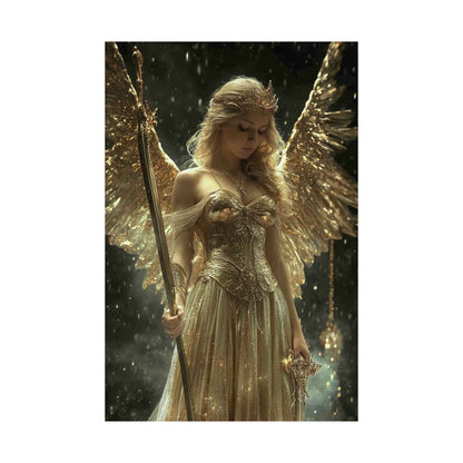 Golden Guardian - Angelic Canvas Art