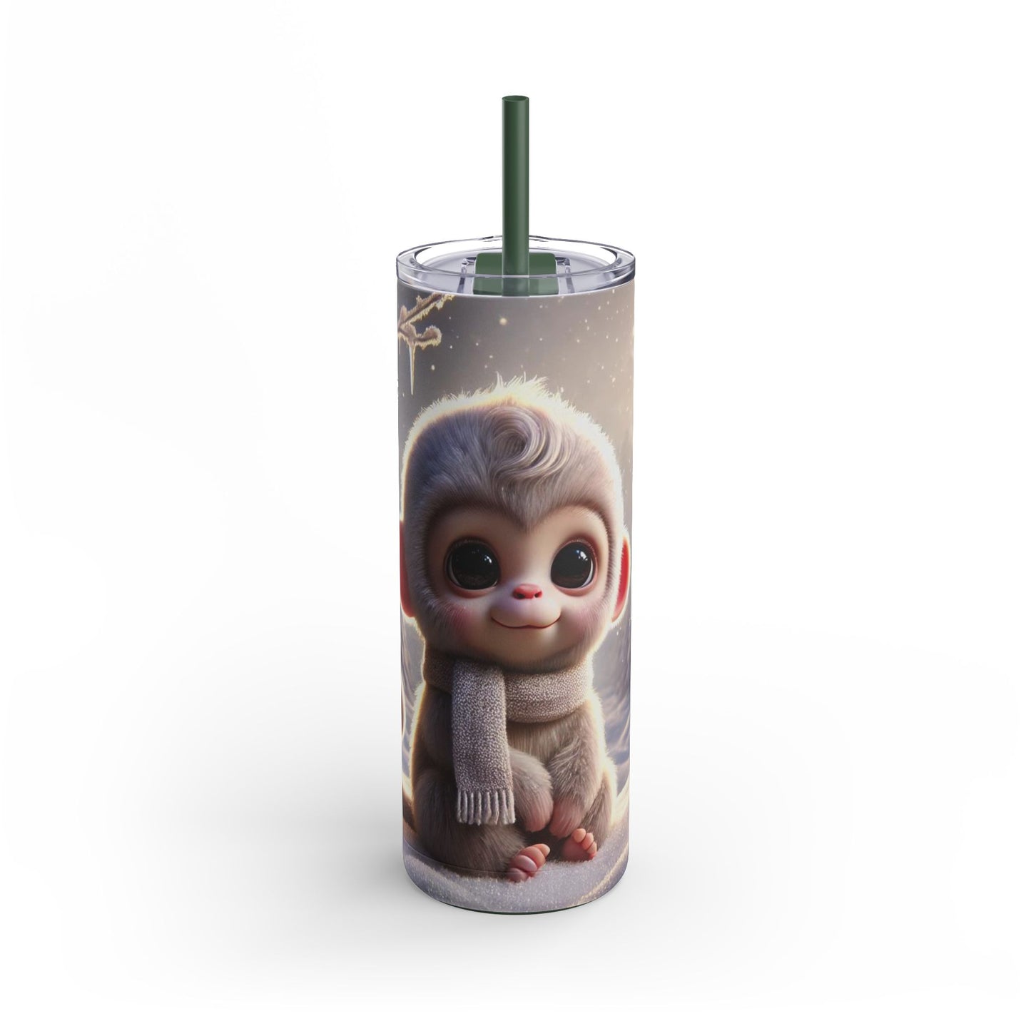 Winter Bliss Monkey Tumbler  20oz