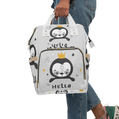 Hello Penguin Multifunctional Diaper Backpack