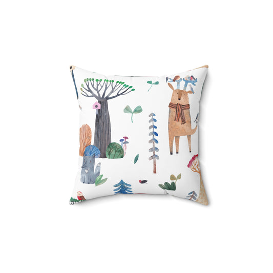 Forest Friends Pillow - Whimsical Woodland Decor