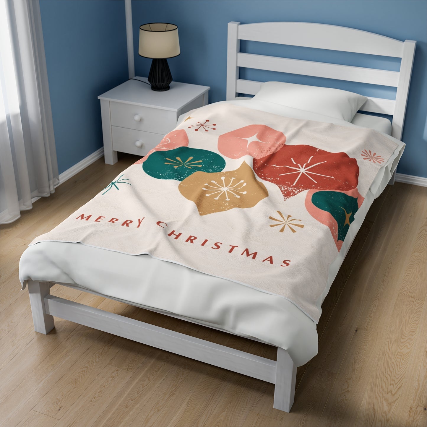 Modern Christmas Ornaments Blanket - Festive Elegance for Your Home