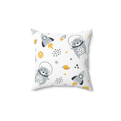 Dream Big Astronaut Bear Spun Polyester Square Pillow