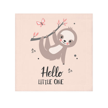 Hello Little One Face Towel - Adorable Sloth Design for Kids