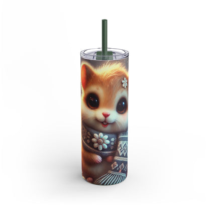 Winter Whimsy: Adorable Squirrel Skinny Tumbler 20oz