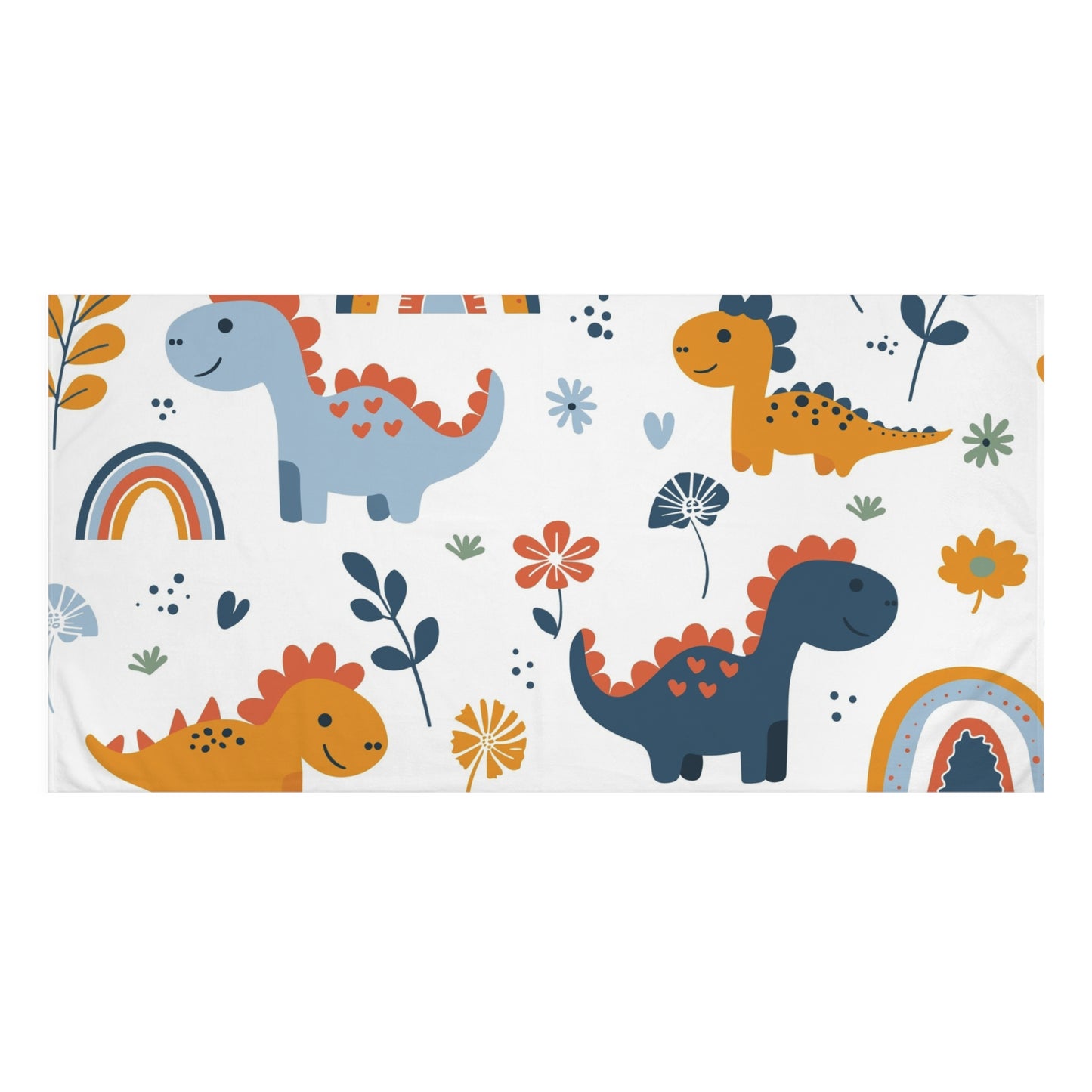 Dino Fun Cotton Towel - Colorful Dinosaur Design for Kids