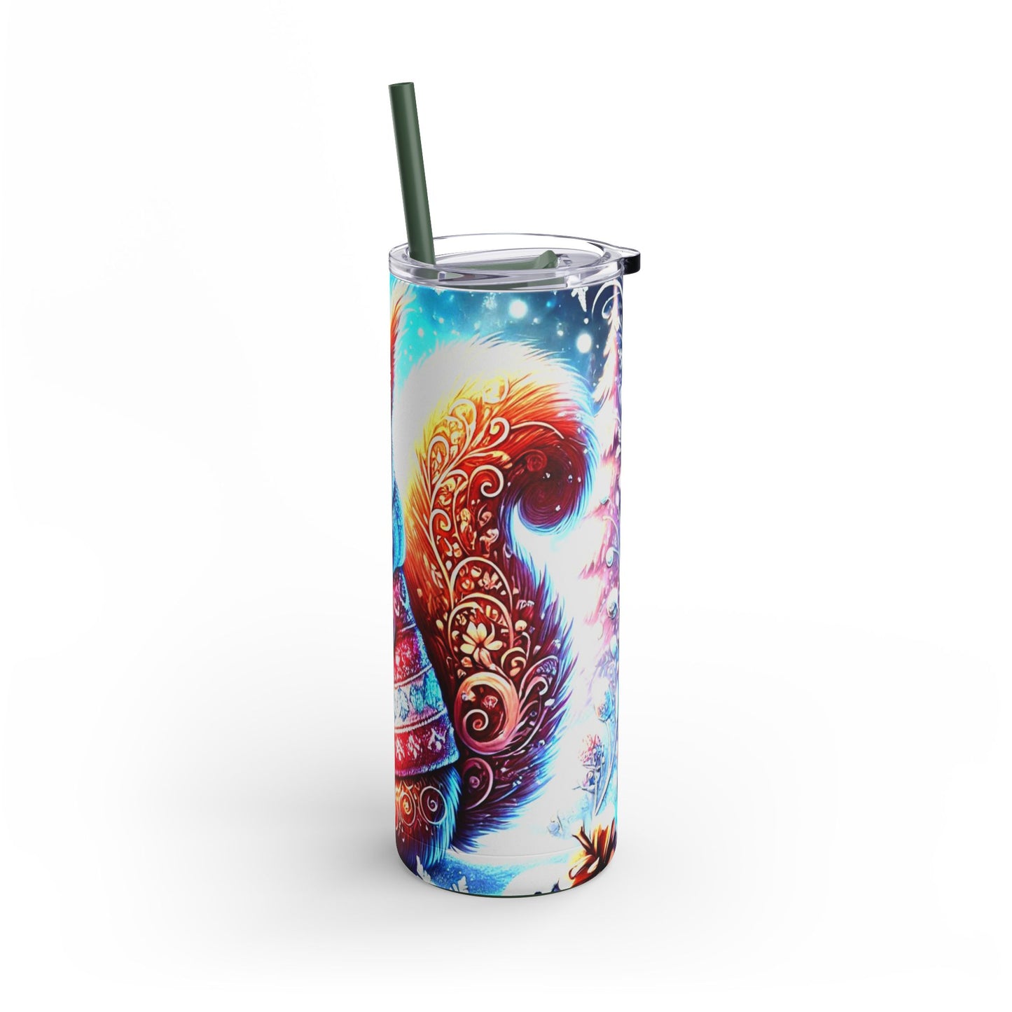 Frosty Squirrel Tumbler – Whimsical Winter Companion  Maars Maker Skinny Matte Tumbler, 20oz