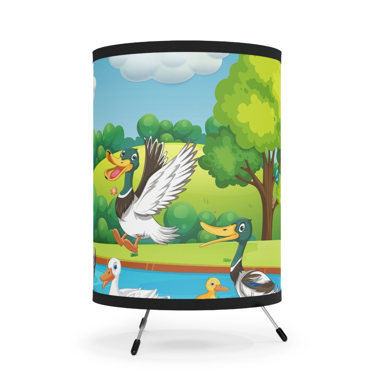 Happy Duck Pond Fun - Kids' Cartoon Lampshade