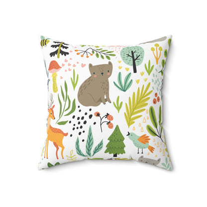 Whimsical Garden Pillow - Colorful Kids Room Decor