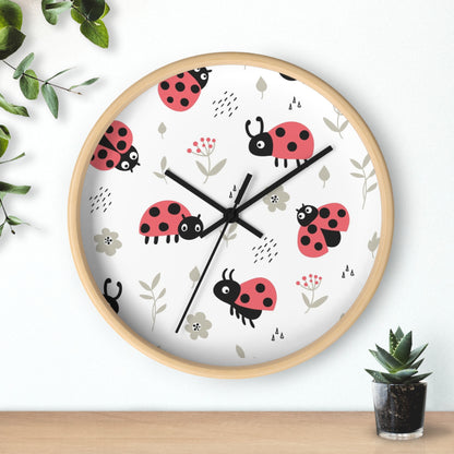 Ladybug Bliss Wall Clock - Nature-Inspired Charm for Your Space