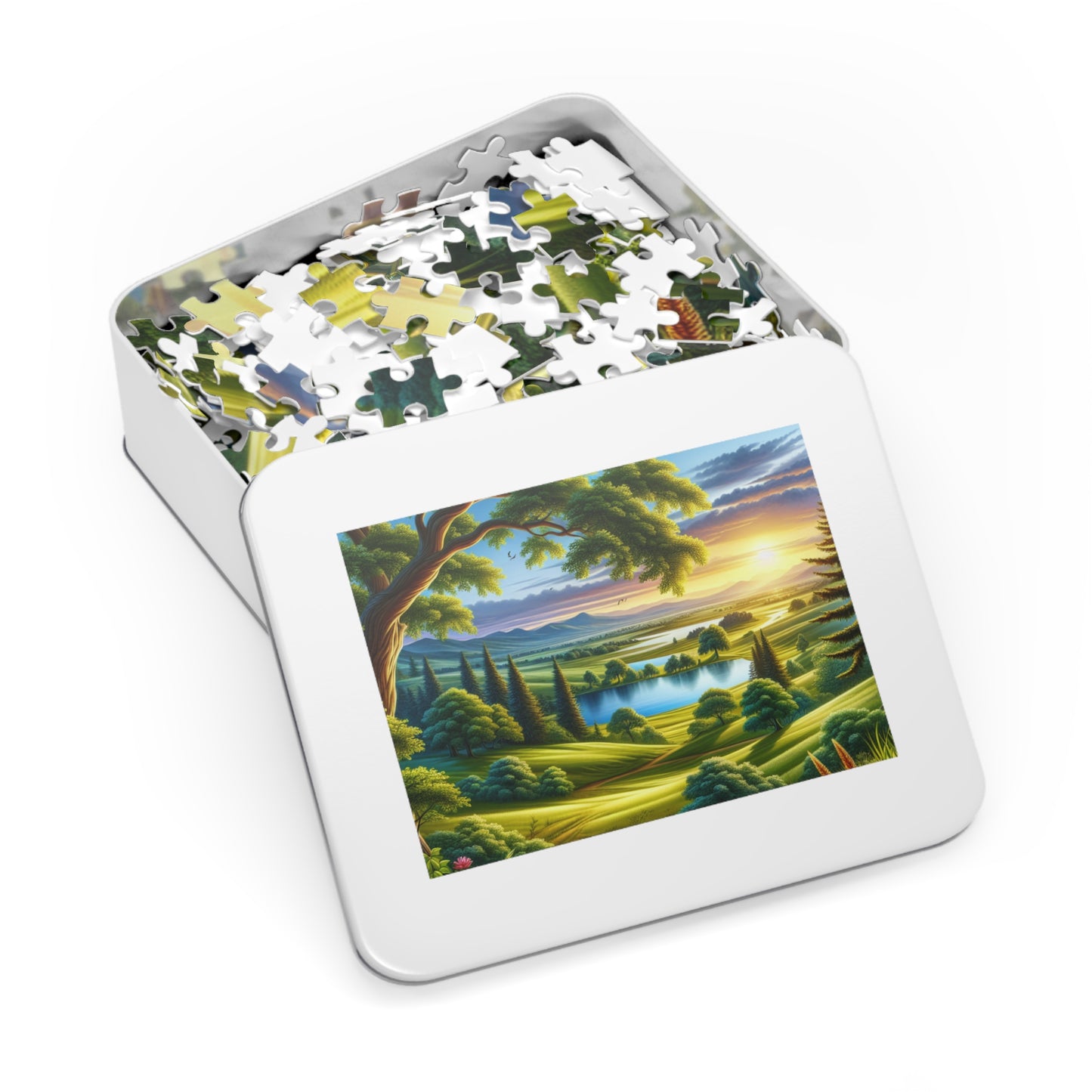 Jigsaw Puzzle with Tin