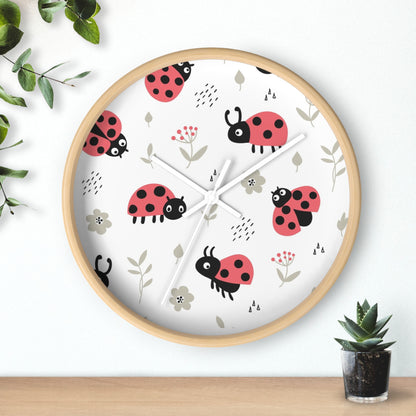 Ladybug Bliss Wall Clock - Nature-Inspired Charm for Your Space