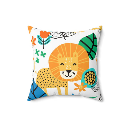 Jungle Joy Lion Pillow - Playful Safari Decor