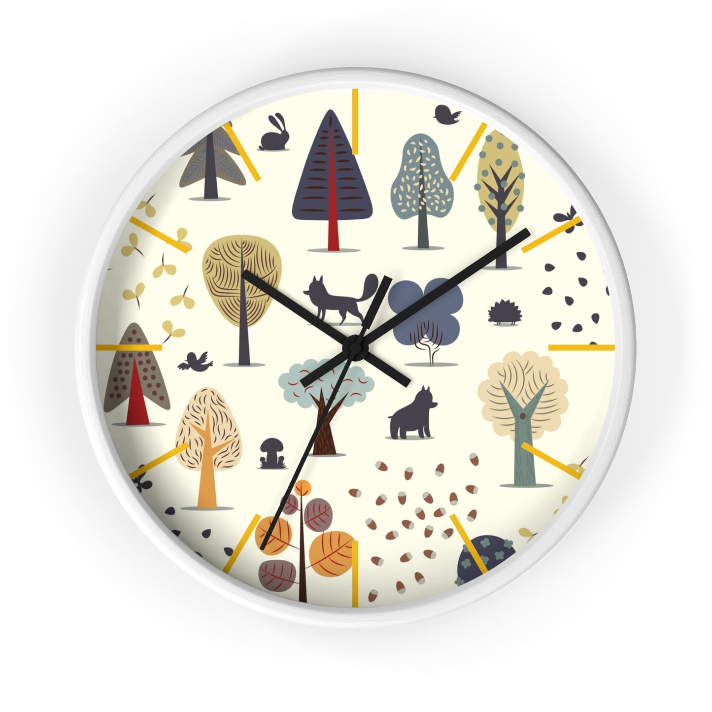 Woodland Creatures Wall Clock - Enchanting Forest Time