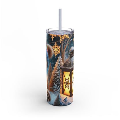 Winter Hug: Adorable Bear Skinny Tumbler 20oz