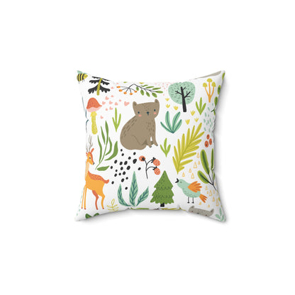 Whimsical Garden Pillow - Colorful Kids Room Decor