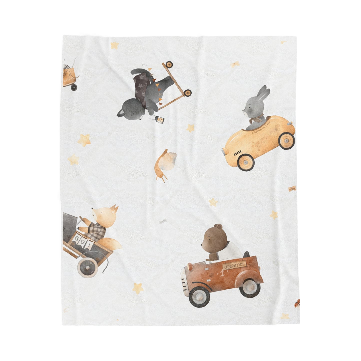 Vintage Car Adventure Blanket - Whimsical Rides for Cozy Times